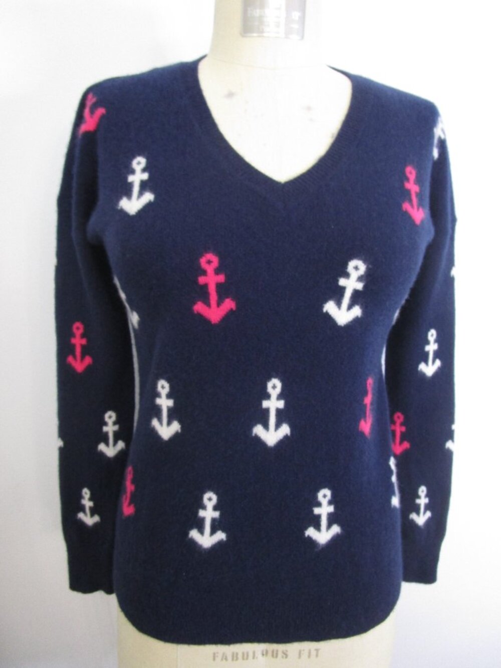 CASHMERE Anchor Pullover Knit Sweater Cuddly